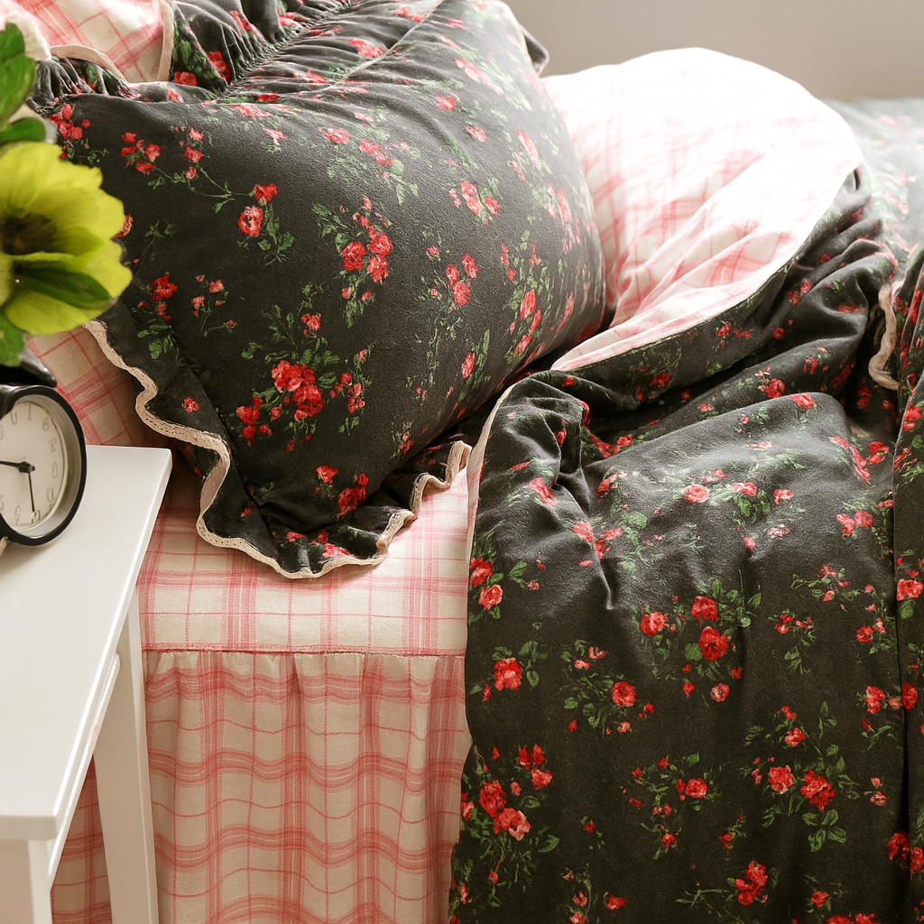 [Llevá 2 Pagá 1] Juego de Cama Rosane Estampado Floral con Tela Antialérgica +REGALOS: 2 Fundas para Almohadas
