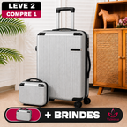 Kit de Viagem Valenna - Mala Premium de Policarbonato + Mini Mala de Brinde