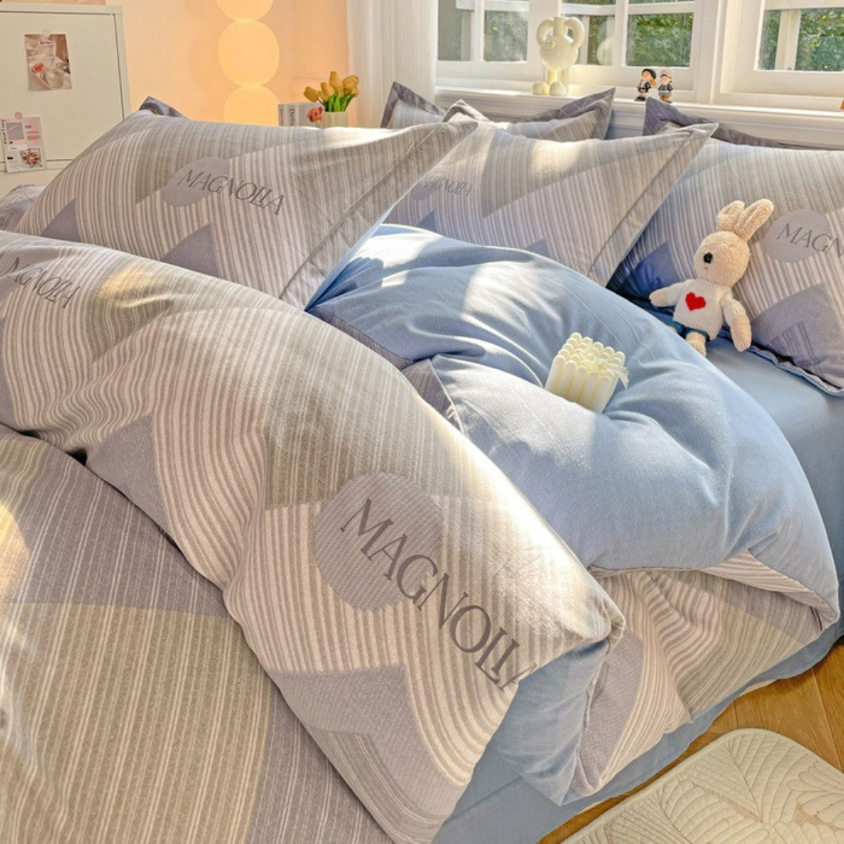 [Llevá 2 Pagá 1] Juego de Cama Completo Estampado en Algodón y Poliéster +2 Fundas para Almohada