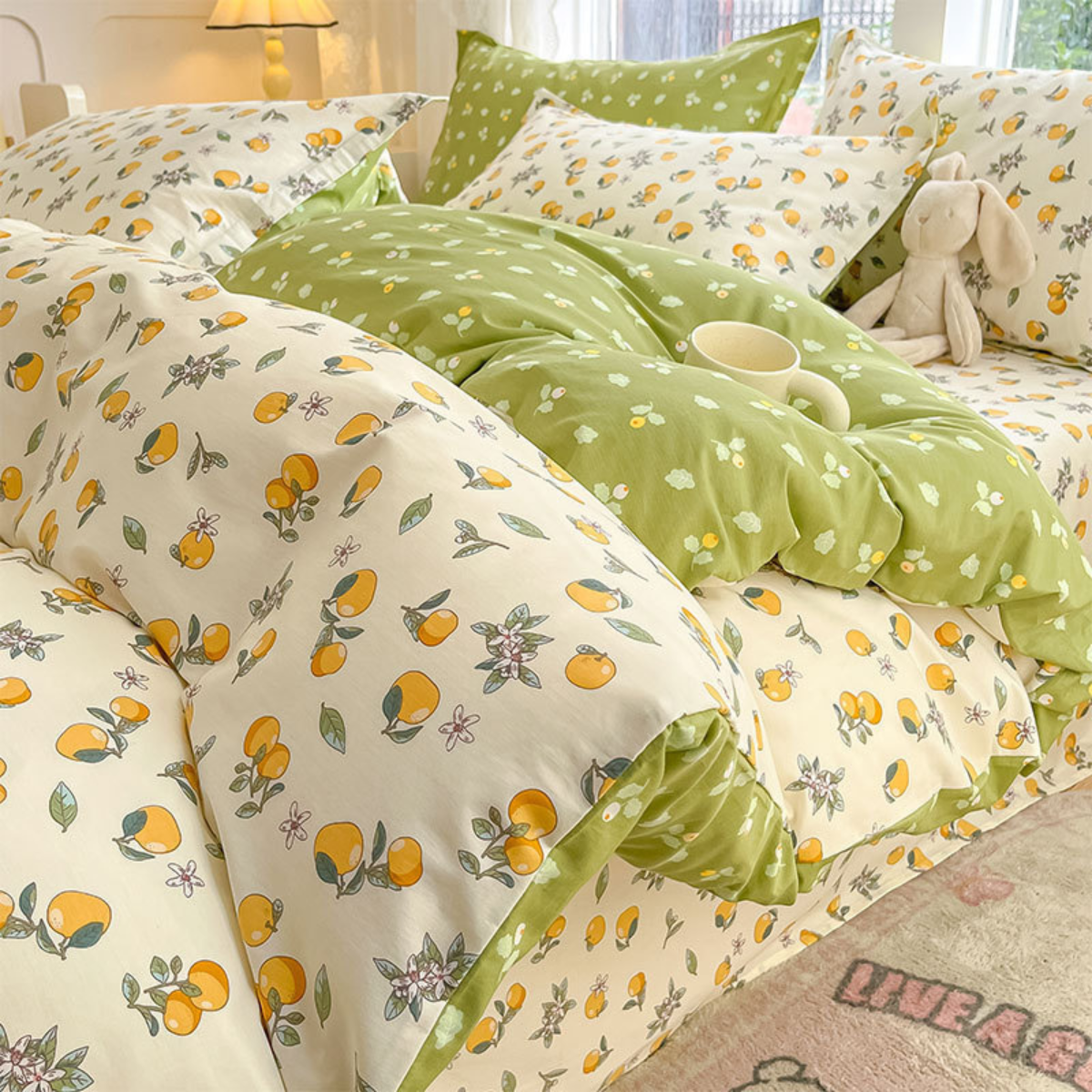 [Llevá 2 Pagá 1] Juego de Cama Completo Luna Estampado en Algodón y Poliéster (¡Noches Maravillosas de Relax!) +2 Fundas para Almohada