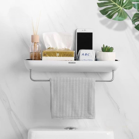 [Llevá 2 Pagá 1] Organizador de Baño con Escurridor Inteligente y Manija (¡Organización simple y fácil!)