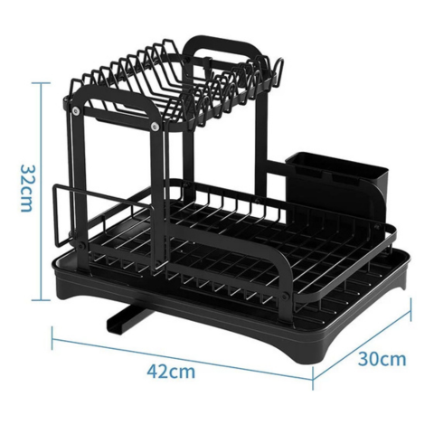 Escurridor 3 en 1 de Acero Inoxidable Multifuncional con Asas Plegables y Base Antideslizante + REGALO: Kit de Utensilios de Cocina